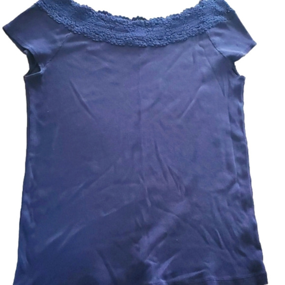 Ralph Lauren  Polo knit top Navy Blue Large - Picture 1 of 4